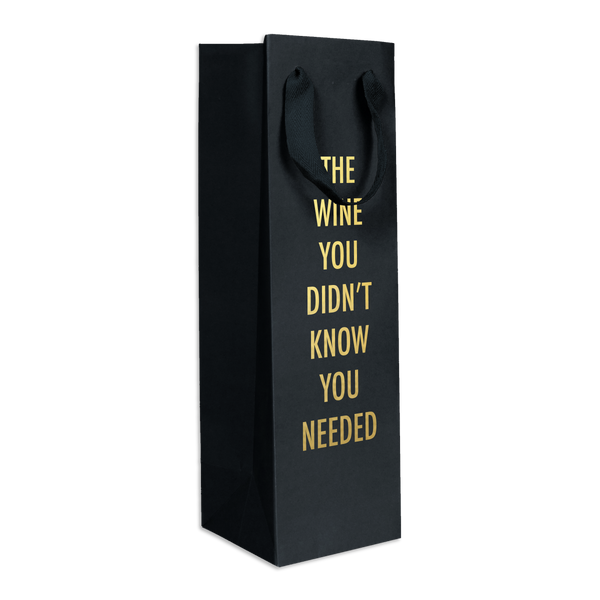 Didn't Know Wine Bag (Black) - 72025