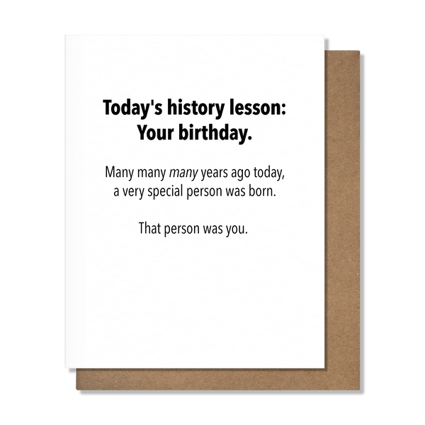 History Lesson - 20585