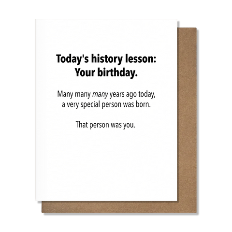 History Lesson - 20585