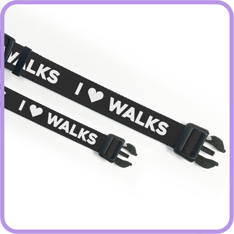 I Love Walks (Black) Collar - 62012 & 62013