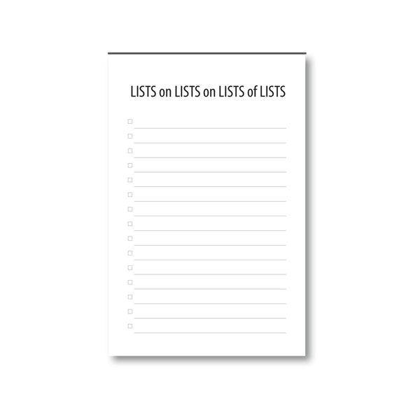 Lists on Lists Notepad - 30111