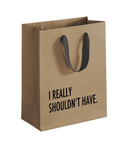 I Really Shouldn't Have gift bag,  Gift & Wine Bag, handmade, american made - The Matt Butler